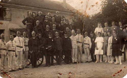 12.8.1922 sraz Žehuňských a&nbsp;Sánských hasičů v&nbsp;Žehuni